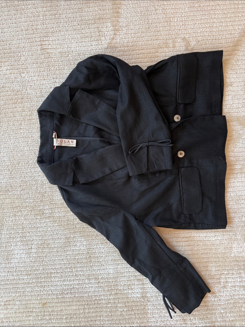 Dolan Utility Linen Jacket in Black Size Small